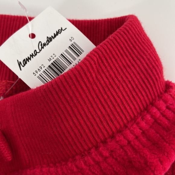 Hannah Andersson Red chenille leggings NWT3-6M - Picture 3 of 3